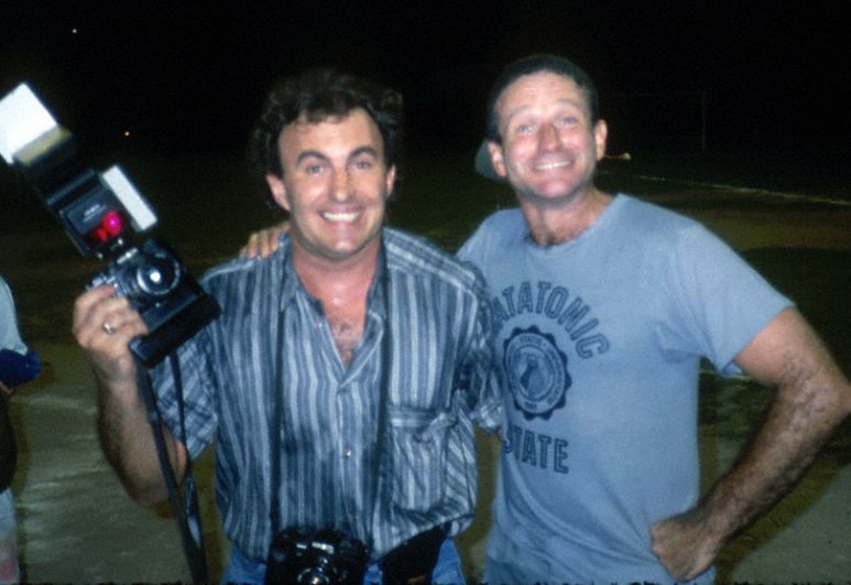 With Robin William during a shoot on Good Morning Vietnam for Newsweek magazine